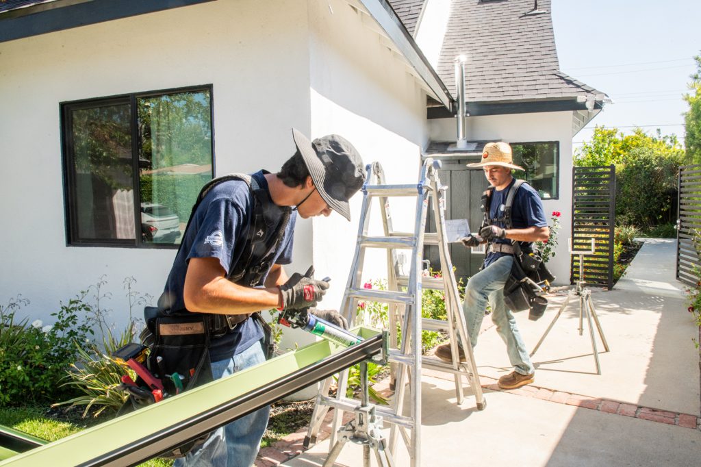 Brothers Gutters Solutionist at work in Los Angeles