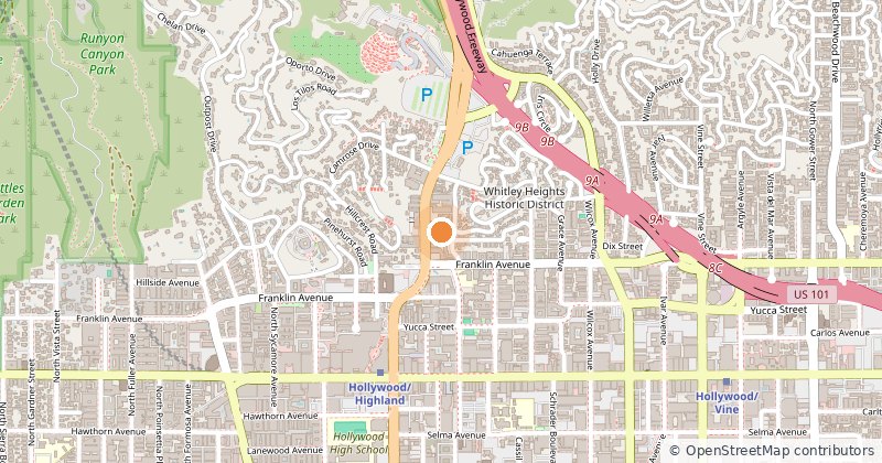 Map of the Los Angeles service area